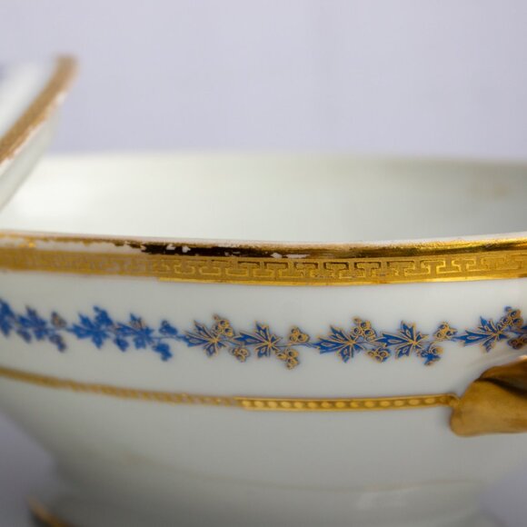 Antique Limoges France Porcelain Vegetable Bowl | Hand Painted Charles Martin - Picture 6 of 10